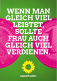 Wenn man gleich viel leistet, sollte Frau auch gleichviel verdienen.