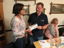 Dank an den Referenten zum Thema \"Aufbruch Fahrrad\"