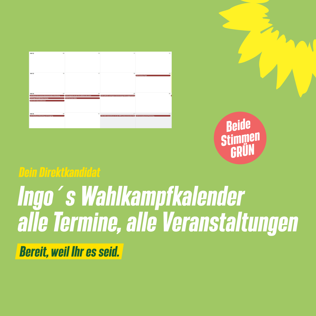 Ingos Wahlkampfkalender